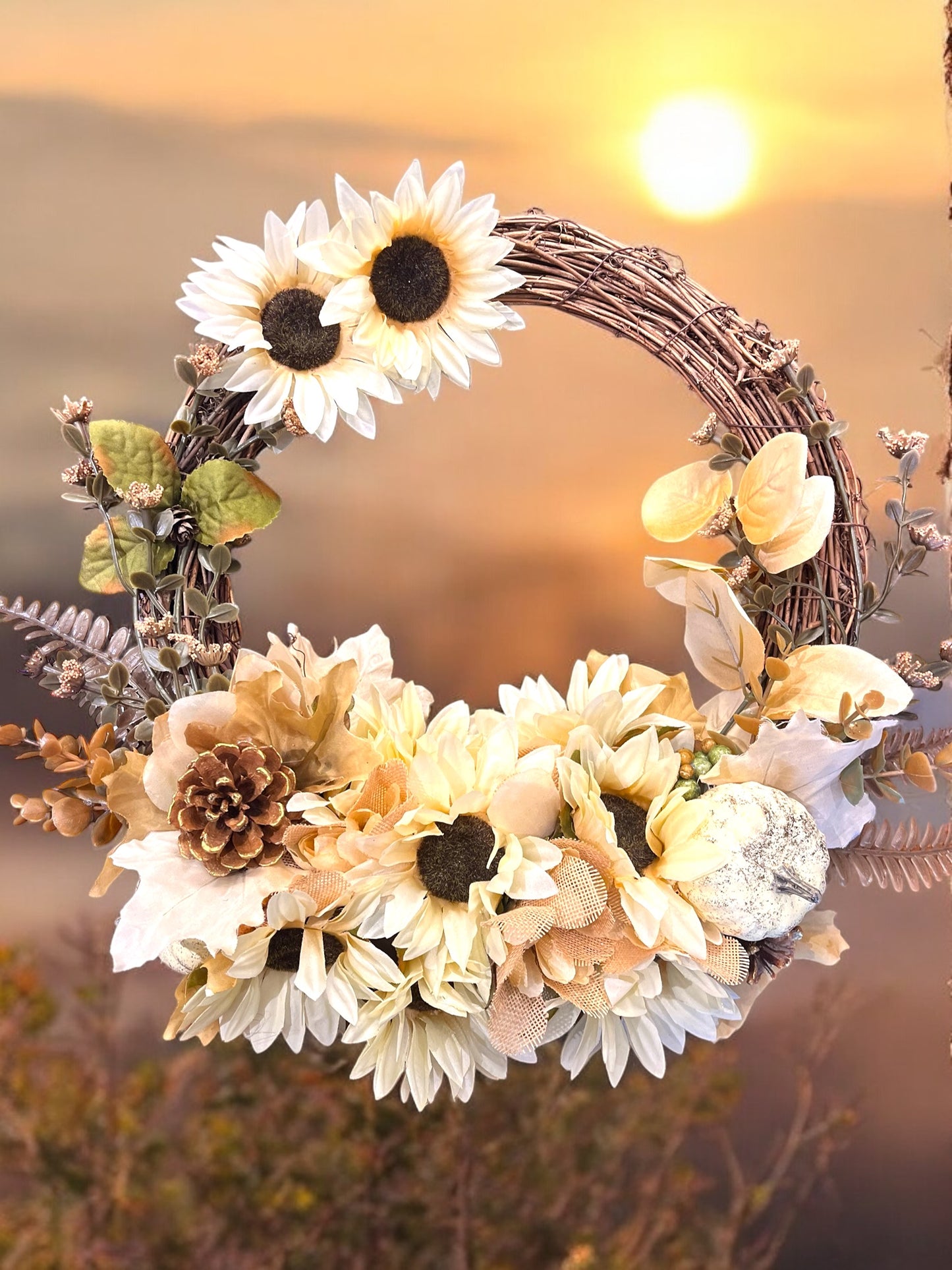 Sunflower & Pumpkins Wreath