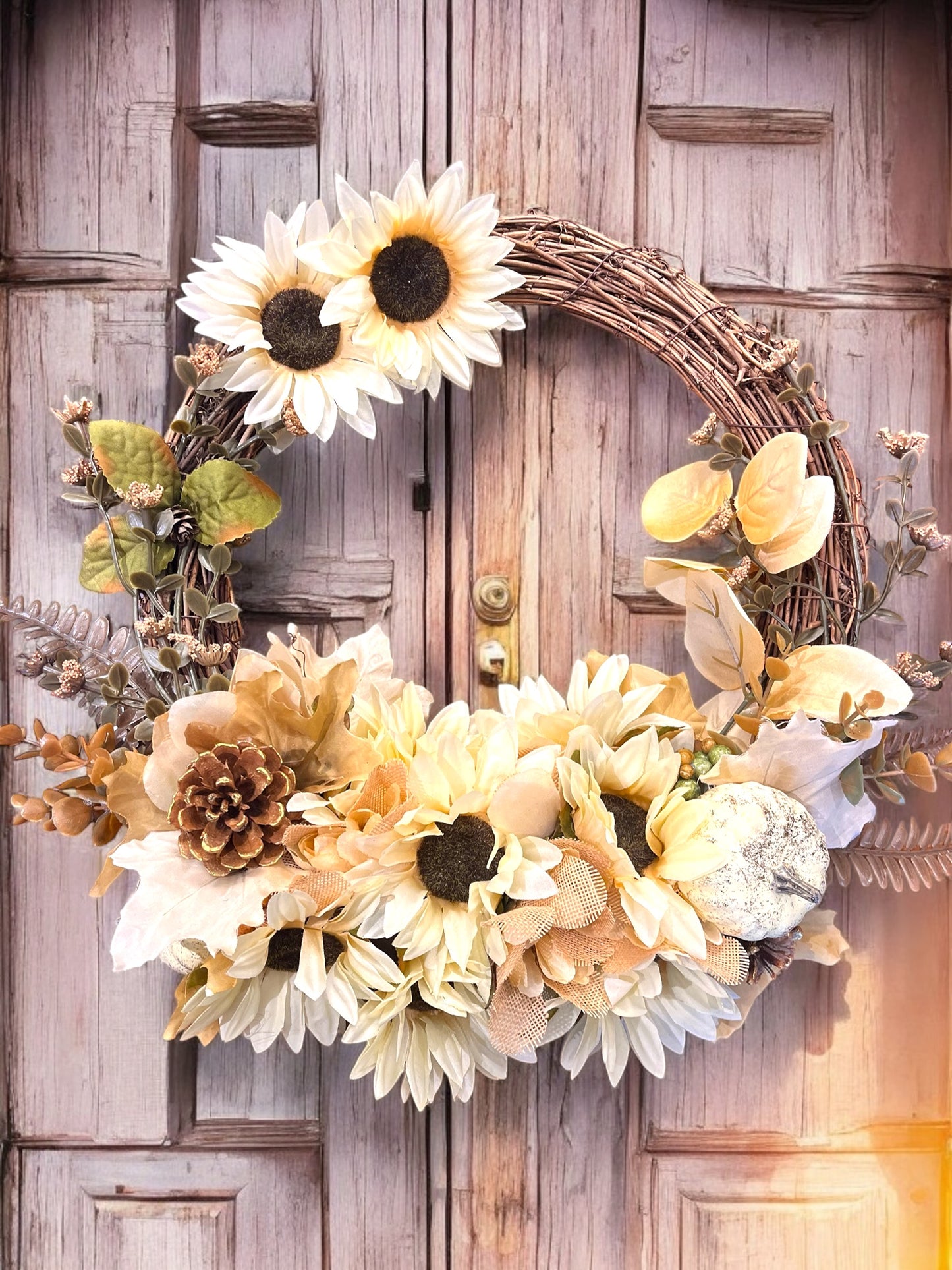 Sunflower & Pumpkins Wreath