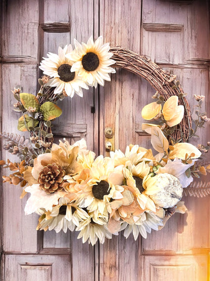 Sunflower & Pumpkins Wreath