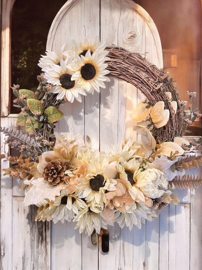 Sunflower & Pumpkins Wreath